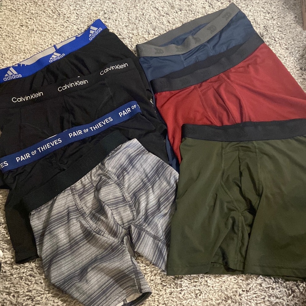 8 Pair Boxer Briefs and Trunks Small Medium Calvin Klein Pair of Thieves More